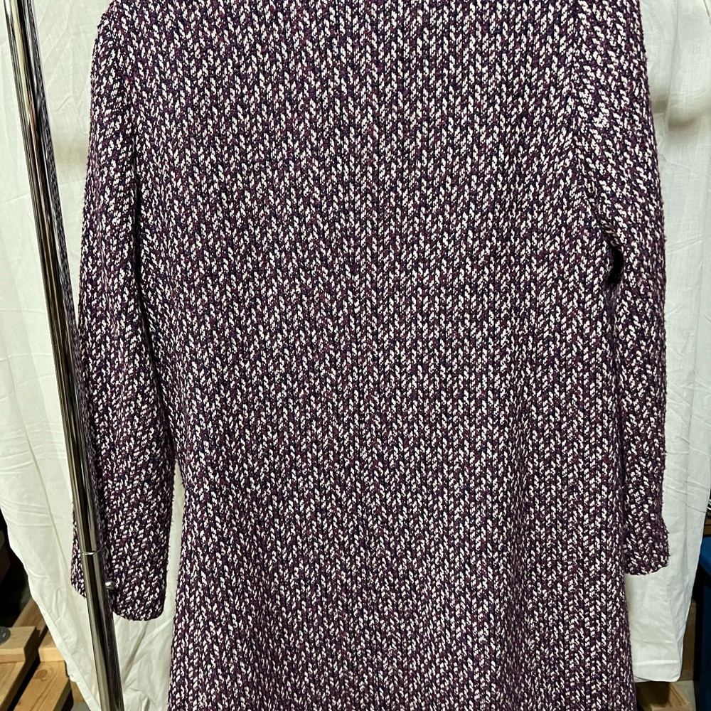 LOFT Purple and White Tweed Cape - Picture 2 of 3
